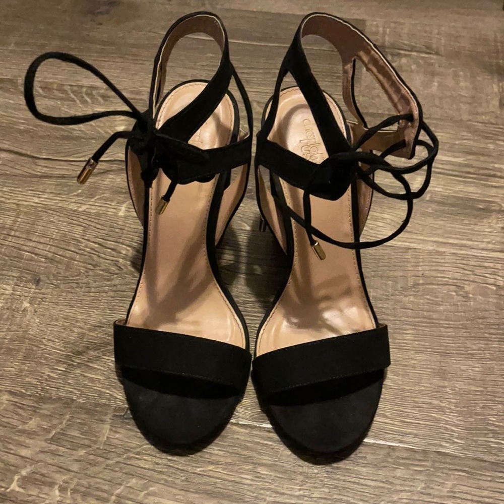 Charlotte Russe black chunky heels